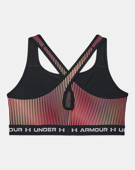 Soutien-gorge Armour® Mid Crossback Print Sports pour femme, Black, pdpMainDesktop image number 3